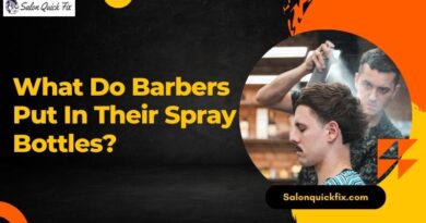What do barbers put in their spray bottles?